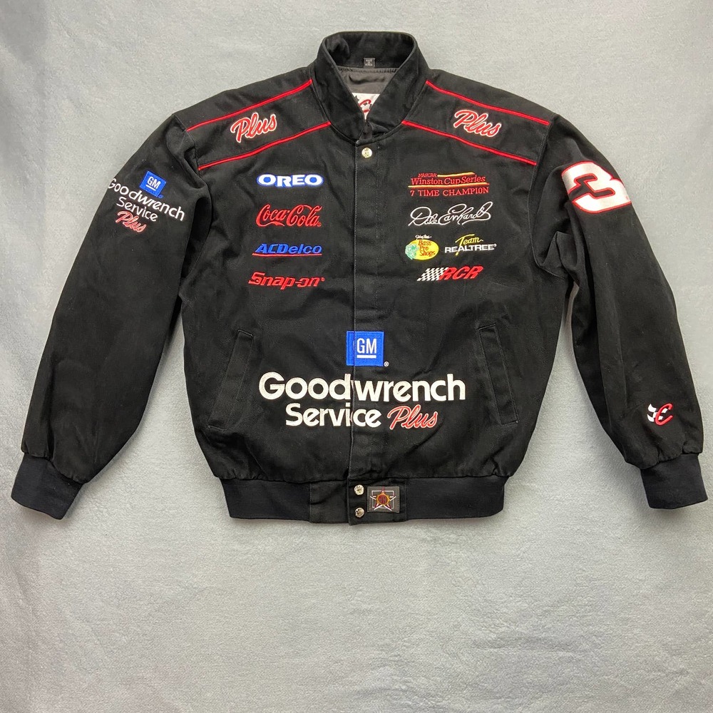 Dale Earnhardt #3 Vintage NASCAR Chase JH Design Goodwrench Cotton Racing Jacket